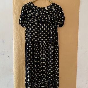 Black and white polkadot dress